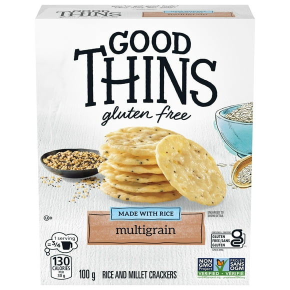 Good Thins, Multigrain, Gluten Free Rice Crackers, 100 g