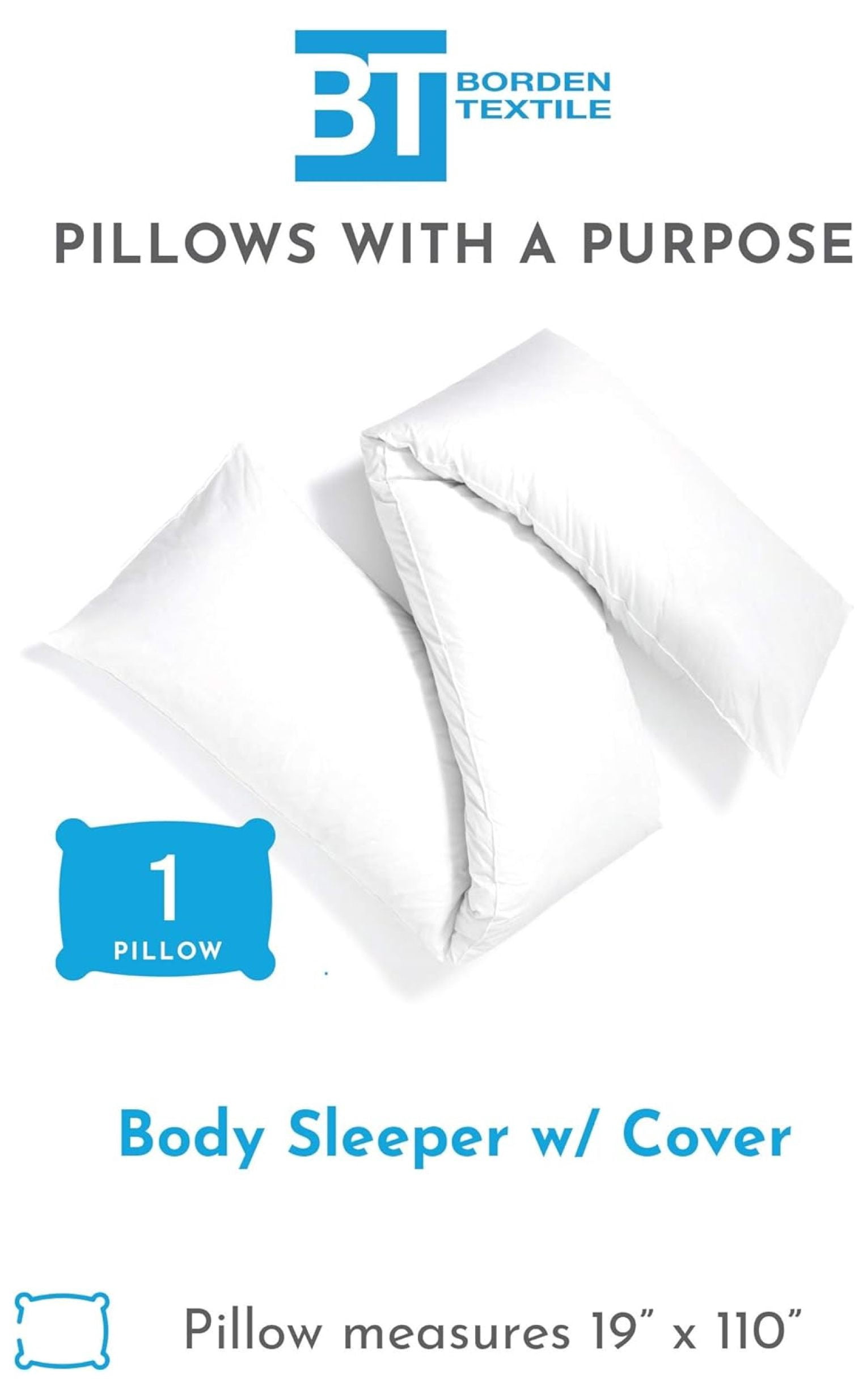 Body Sleeper Pillow Full Body Support Pillow - Cover Included
