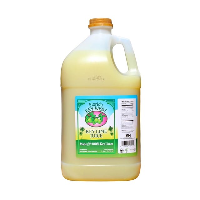 Florida Key West Authentic Key Lime Juice - 1 Gal, Bold Flavor, 100% Key Lime, Professional Use