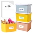 thumbnail image 6 of 50 Pcs Large Labels For Storage Bins, 6 X 4 Inch Removable Labels for Storage Bins, Tear Resistant No Residue Storage Bin Labels, Matte White Blank Box Labels for School, Home, Business, 6 of 8