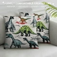 thumbnail image 3 of GOSMITH  Dinosaurs Watercolor Painting Pillow Case,Decorate Home Living Room Bedroom Boys Room Kids Room,Wild Animal Lovers Boy Men Kids Gifts, Throw Pillow Covers, 3 of 5