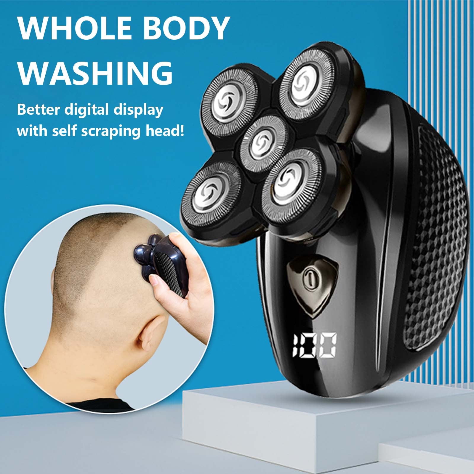Banzch Shaver With Shaver Head, Electric Shaver, Water Washing And Shaving Blade, 5 Blade,Mothers Day Gifts