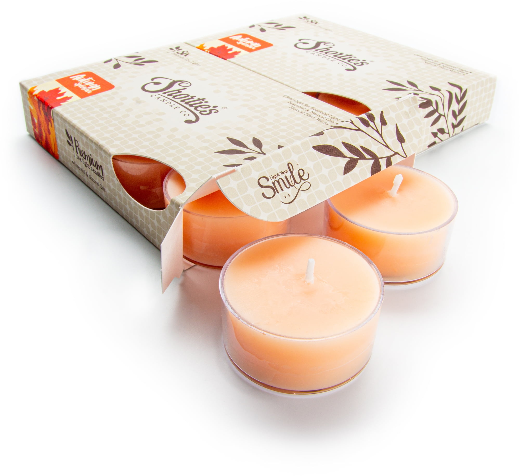 Autumn Splendor Tealight Candles Multi Pack (12 Orange Highly Scented
