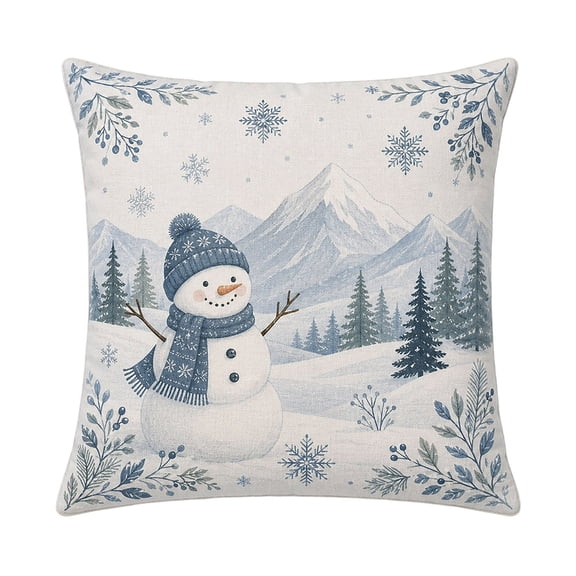Christmas Theme Pillow Covers Holiday Throw Pillow Cases Seasonal Winter Cushion Covers Decorative Home Accessories For Sofa Bedroom Living Room Decor
