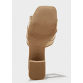 thumbnail image 2 of A New Day  Women's Beige Kathleen Raffia Buckle Block Heels 9.5, 2 of 5