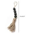 thumbnail image 4 of Wood Bead Garland With Tassels Farmhouse Beads Rustic Country Decorations, 4 of 5
