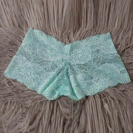 

Cotonie Women Lace Flat Pants Low Waist Sexy Underpant Mid Waist Without Elasticity