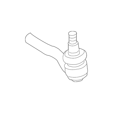 Genuine OE Mercedes-Benz Outer Tie Rod - 203-330-33-03