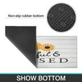 thumbnail image 7 of Kitchen Rugs and Mats Non Skid Washable White Wood Text Sunflower Flowers Kitchen Mat and Rug Set,Floor Cushion Waterproof Rug,Rubber Backed Area Rugs for Kitchen Laundry, 7 of 7