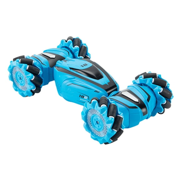 Voiture Télécommandée Bleue à Grande Vitesse avec Pulvérisation Lumineuse, Quatre Roues, Dérive, Course, Cascade pour Enfants, Batterie Rechargeable, Véhicule Tout-Terrain, 10,4 Pouces de Long, 1,62 Livres