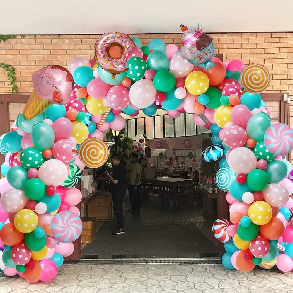 Kit de guirlande et arcade de ballon de bonbons - décorations de fête de  Candyland avec des ballons de sucette en macaron pastel pour les vacances  de Noël : : Cuisine et