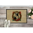 thumbnail image 2 of Carolines Treasures DAC2324MAT 18 x 27 in. Unisex Border Collie Christmas Flowers Doormat, 2 of 6