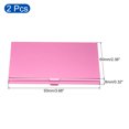 thumbnail image 2 of Uxcell 3.6x2.3x0.3 Inch Name Cards Case Alloy Business Card Holder 2 Pack Pink, 2 of 5