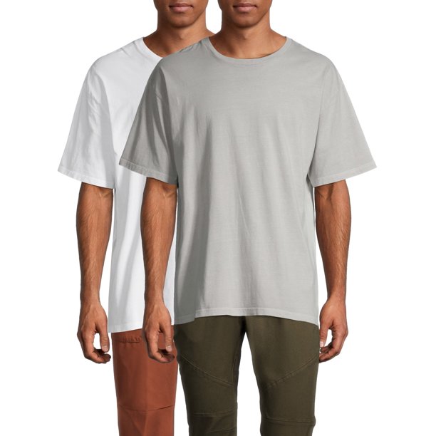 No Boundaries Men's Oversized TShirts, 2Pack