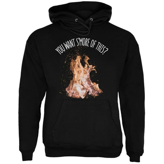 Autumn You Want S'more of This Bonfire Pun Mens Hoodie Black LG