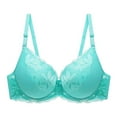 thumbnail image 2 of Ahuyic Summer Womens Bras,Plus Size Bras for Women,Women Fashion Sexy Lace Solid Underwear Pajamas Embroidered Ladies Steel Rings Intimates Set, 2 of 3