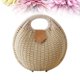 thumbnail image 5 of Bolso de ratán con forma de concha de paja, moderno y elegante, para mujer (beige), 5 of 7