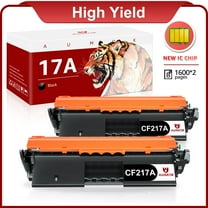 CF217A 17A Toner Cartridge Compatible  for HP 17A CF217A 217A Toner Cartridge with Chip to Use with HP Laserjet Pro MFP M130fw M130nw M130fn M130a M102w M102a Printer (2 Pack Black)