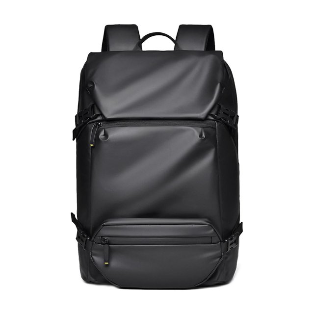 Mochila para ordenador portátil para hombre, bolso de hombro informal ligero para negocios, senderismo al aire libre Negro