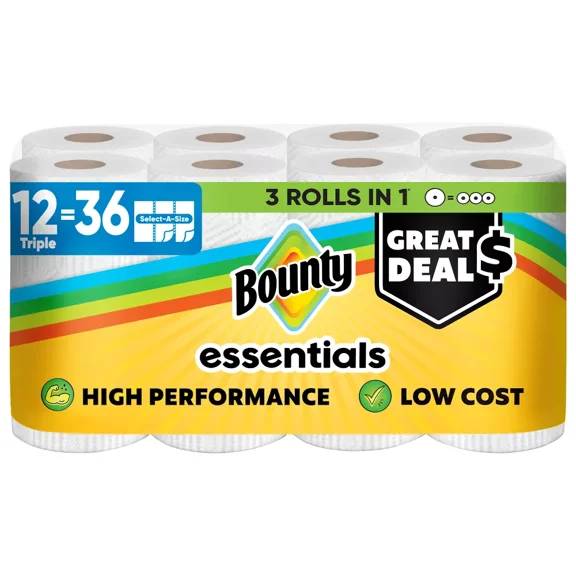 Paper Towels - 12 Triple Rolls
