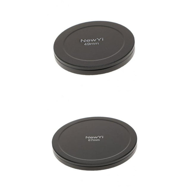 67mm 49mm Lente De La Cámara Almacenamiento Estuche Protección Cubiertas Negro