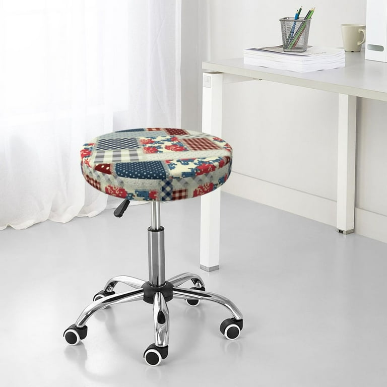 Disketp Patchwork In Country Style Stool Covers Round Super Soft Round Bar Stool Cushion Covers Seat Cushion 14 Inch Walmart