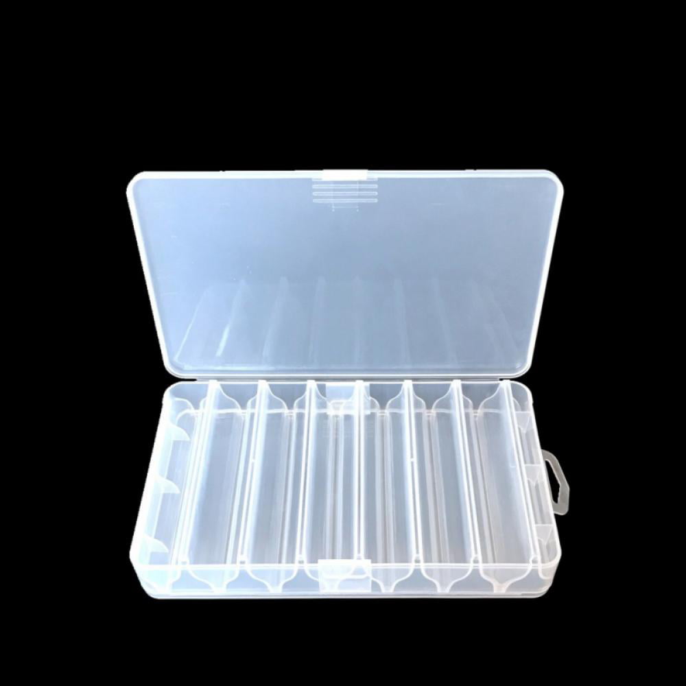 Fish Lures Hard Cases 14 Compartments Double Sided Spinner Plastic Useful  Multi-function Fly Fishing Tackle Box Storage Tool(Large) 