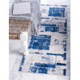 thumbnail image 1 of Unique Loom Tradition Collection Classic Southwestern Tonal Casual Design Area Rug, 2' 7" x 10' 0", Navy Blue/Ivory, 1 of 2
