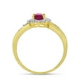 thumbnail image 5 of 10k Yellow Gold Oval Ruby And Diamond Ring, 5 of 6