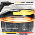 thumbnail image 3 of Powerful Steam Cleaner – 15s Heat-Up 2500W Handheld Steamer with 3-Level Adjustable Handle 1.6L Tank & 16 Accessories – Portable Steamer for Home, Car, Grease, Grout, Tile & Upholstery, 3 of 10