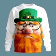 thumbnail image 2 of Kcolen St Patricks Day Sweatshirt for Men Shamrock Crewneck Sweatshirts Funny 3D Pattern Long Sleeve Shirt Pullover Irish Saint Patricks Day Tops, 2 of 4