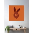 thumbnail image 2 of Rabbit Poster Wall Art, Modern Wall Decor For Living Room Bedroom, 17x17 UNFRAMED, 2 of 3