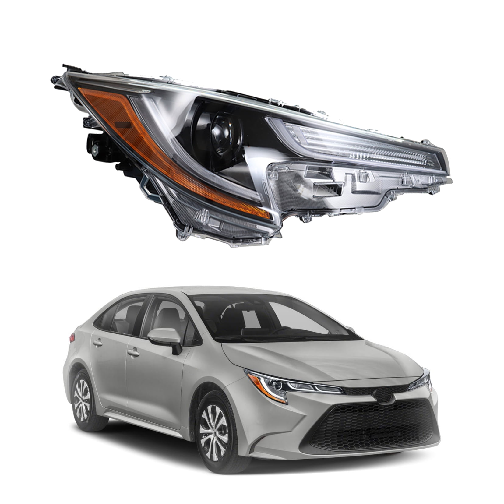 Genrics LED Headlights Assembly Replacement for 20202021 Toyota