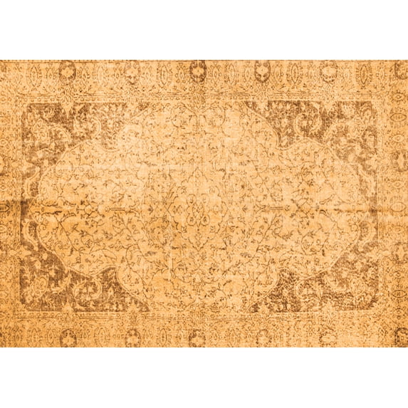 Ahgly Company Indoor Rectangle Persian Orange Traditional Area Rugs, 7' x 9'