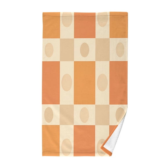 Yayeee 100% Cotton Hand Towels for Bathroom 16" x 28" Soft Absorbent Kitchen Towel, Geometric Pattern