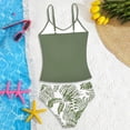thumbnail image 7 of mgoYE Bathing Suit Girls Size 10-12 Two Piece Tankini Swimsuits for Teens Bathing Suits Girls' Swimwear(Green,12-13 Years), 7 of 7