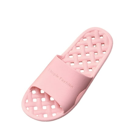 

Ladies Couple Slippers Bathroom Slippers Flat Hollow Out Home Slippers