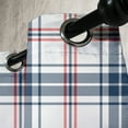 thumbnail image 3 of Ambesonne Plaid Grommet Curtain, British Country Pattern, 50" x 72", Vermilion Navy Blue, 3 of 6