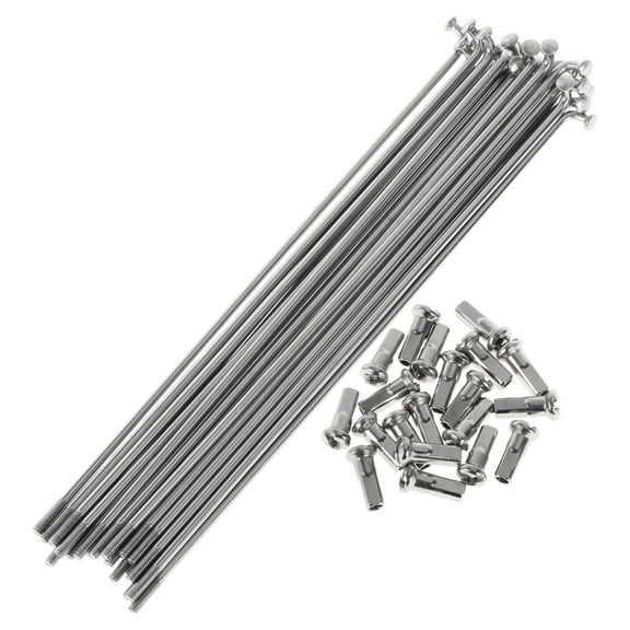 20 Set 13G Bicycle Spokes 145mm Bike Wheel Spokes 304 Stainless Steel Silver Tone