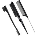 thumbnail image 1 of Cepillos para el cabello Cepillo para el cabello Peine de cola de rata con borde de punta de metal Cepillos de cerdas Corte de pelo Peinado (6 piezas), 1 of 5
