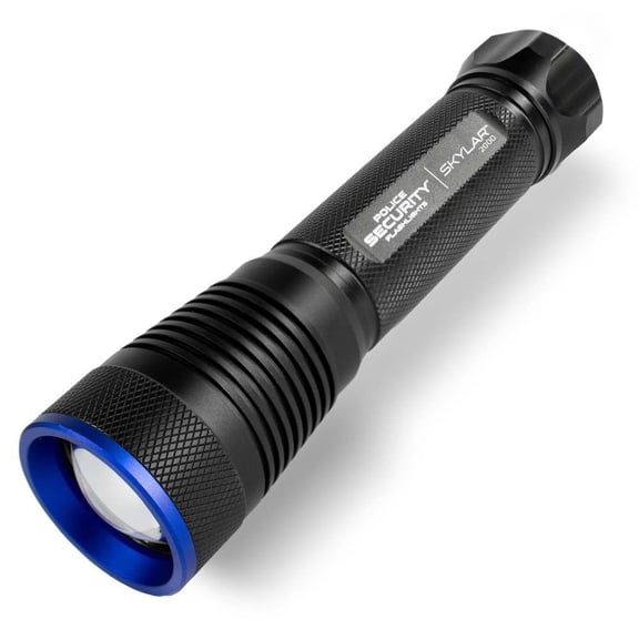 Police Security Flashlights Skylar LED Flashlight - 2000 Lumens, Water-Resistant - Black