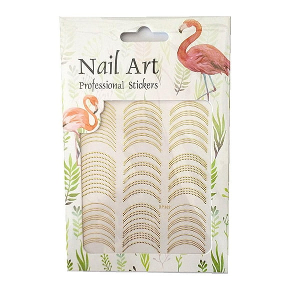 Etiquetas engomadas metálicas arte del clavo 3D Decoraciones arte del clavo de DIY para el salón del clavo de de las Yinane Calcomanías de pegatina de uñas