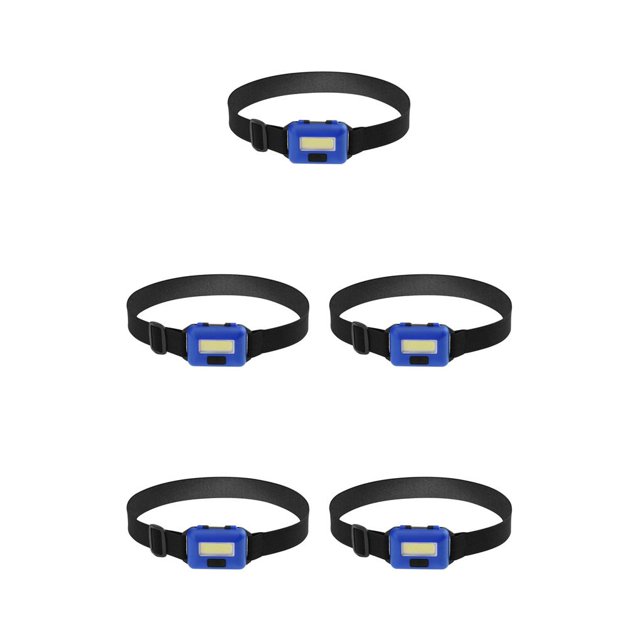 Advancent COB LED faro 3 modos ajustable faro delantero con diadema elástica linterna herramienta de iluminación ciclismo azul Azul 5piezas