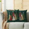 thumbnail image 2 of Christmas Pillow Covers 18X18 Set of 2, Red Xmas Tree Winter Decorative Throw Pillowcases Holiday Outdoor Farmhouse Seasonal Cushion Cases Couch Sofa Bed Decor, 2 of 6