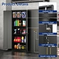 thumbnail image 6 of AUHUP 71" Metal Cabinet with Locking Doors and Adjustable Shelves, Black Garage Storage Cabinet for Warehouse, Basement, Home Office, Tool File Storage Utility Cabinets, 6 of 8