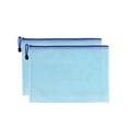 thumbnail image 3 of opvise 2Pcs Transparent Waterproof File Bags A4 A5 File Holder Mesh Pockets Vibrant Color Plastic Storage Bags with Handle Rope Blue A5, 3 of 8