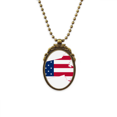 thumbnail image 1 of Massachusetts USA mapa estrellas rayas bandera Collar Colgante Vintage de bronce antiguo de joyeria de lujo de regalo Unbranded M, 1 of 3