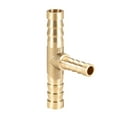 thumbnail image 3 of Uxcell Brass Hose Reducer Barb T-Shaped Connector 8mm x 6mm x 8mm, 3 of 3