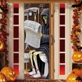 thumbnail image 3 of Graflsoa "Spooky Skull & Hat Halloween Door Stickers - 2-Piece Set (38.5x200cm Each) for Horror-Themed Decor, PVC Material, Easy to Apply & Reusable", 3 of 6