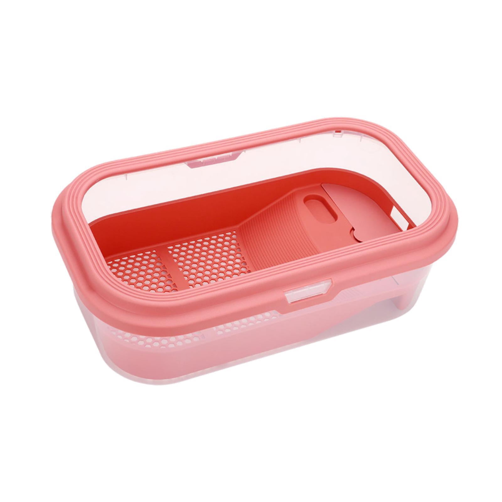oshhni Small Turtle Tank Habitat with Breeding Hatching Area Case Indoor Decor Pink L Size